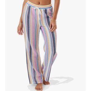 Roxy Beach Casual Drawstring Elastic S multi colored stripe Waist